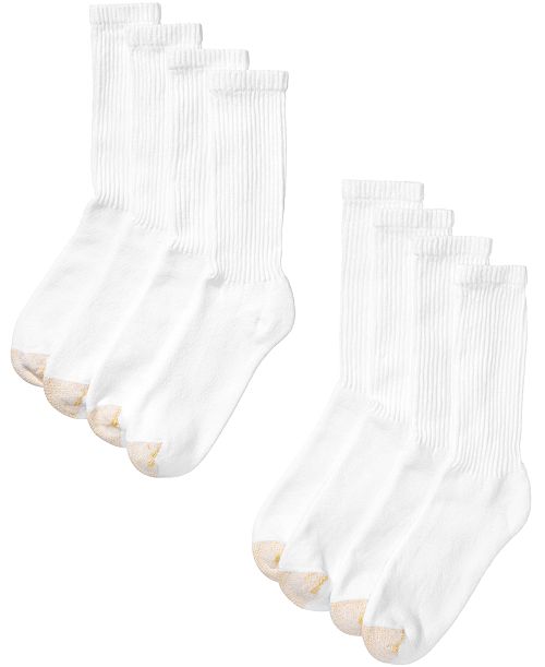 Gold Toe Men’s 8-Pack Athletic Crew Socks Men's Fashion & Accessories
