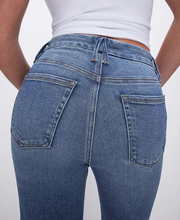 Good American Women's Always Fits Good Legs Straight-Leg Jeans Women's Fashion Shoes & Accessories