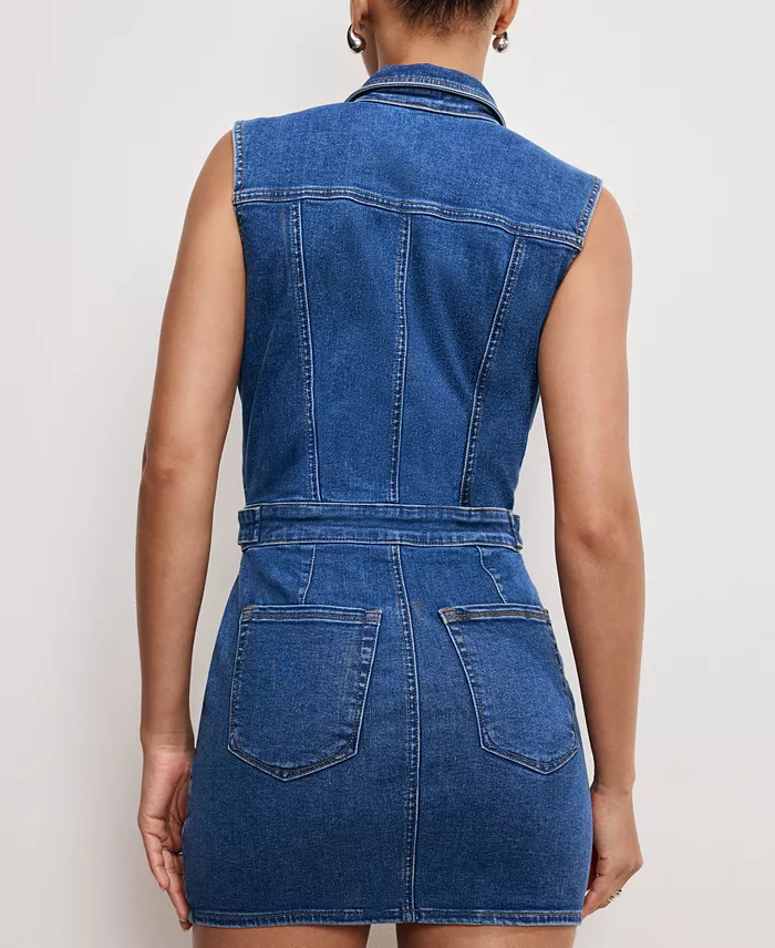 Good American Women's Fit For Success Mini Dress Women's Fashion Shoes & Accessories