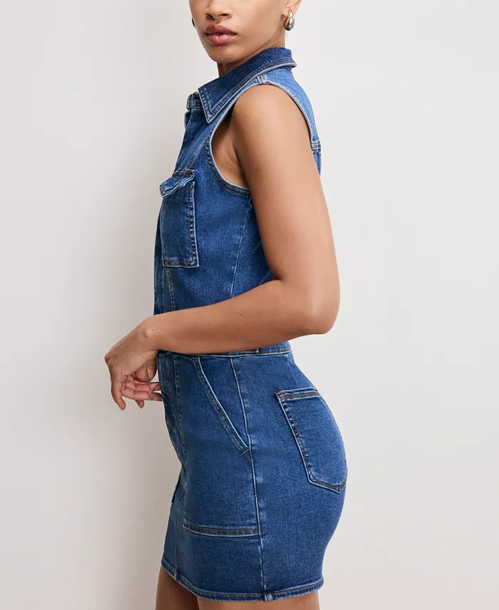 Good American Women's Fit For Success Mini Dress Women's Fashion Shoes & Accessories