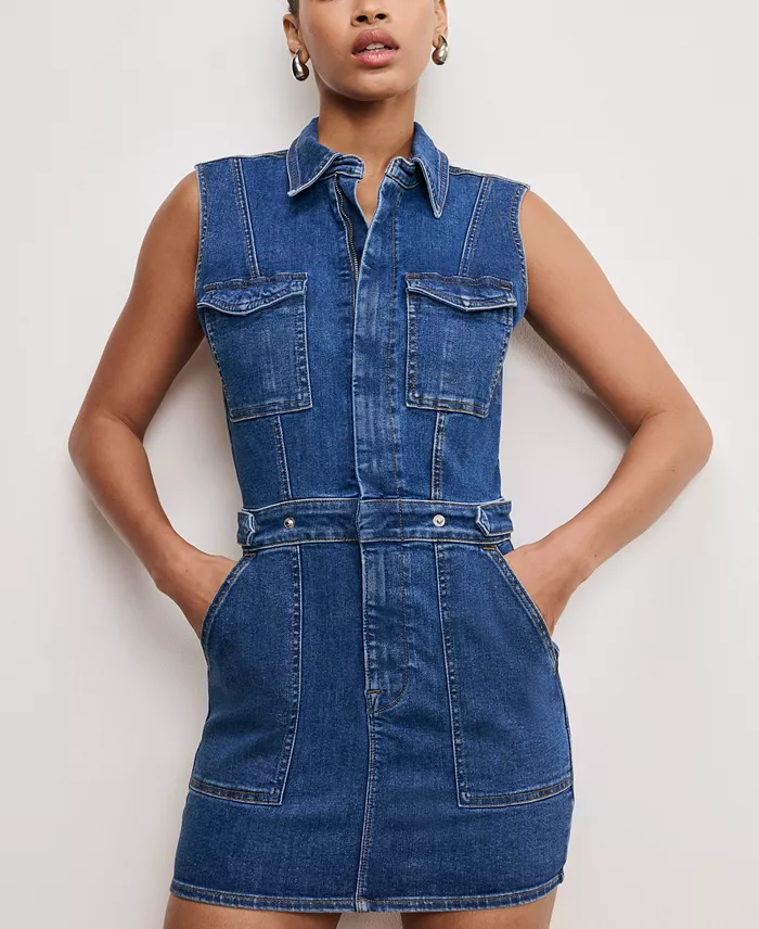 Good American Women's Fit For Success Mini Dress Women's Fashion Shoes & Accessories