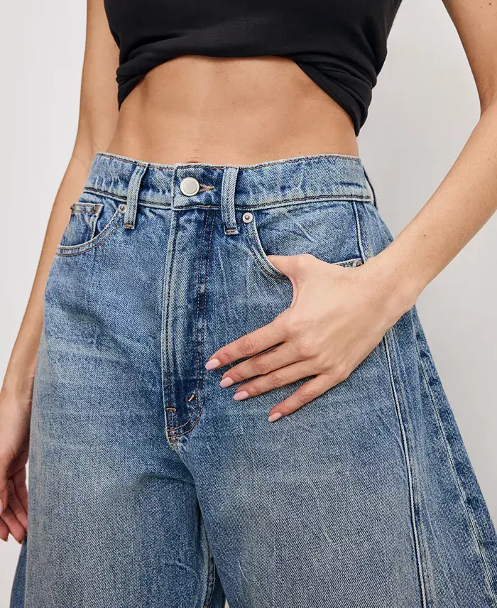 Good American Women's Good Extreme Barrel Jeans Women's Fashion Shoes & Accessories