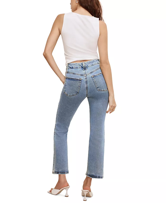 Good American Women's Good Legs Cropped Mini Boot Jeans Women's Fashion Shoes & Accessories