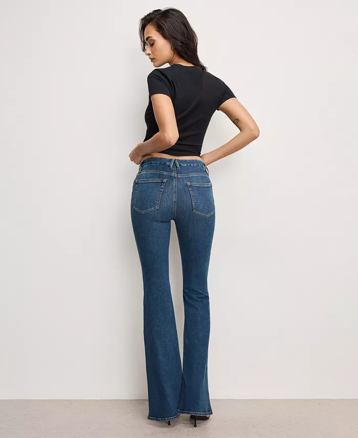 Good American Women's Good Legs Flare Jeans Women's Fashion Shoes & Accessories