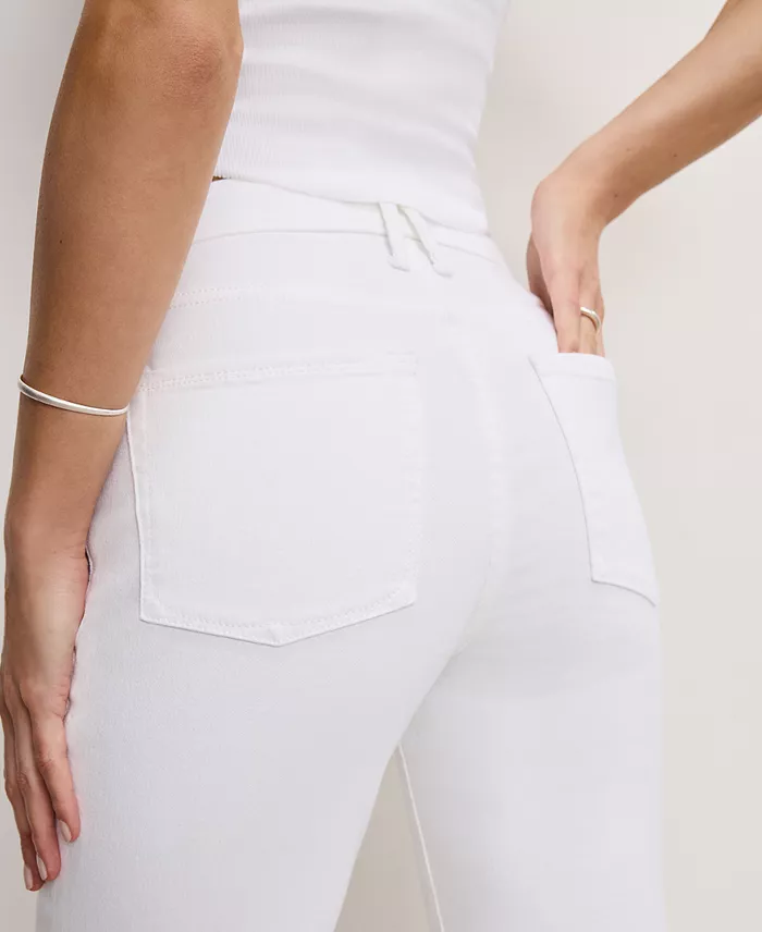 Good American Women's Good Legs High Rise Flare Jeans Women's Fashion Shoes & Accessories