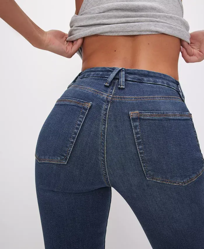 Good American Women's Good Legs Straight Jeans Women's Fashion Shoes & Accessories