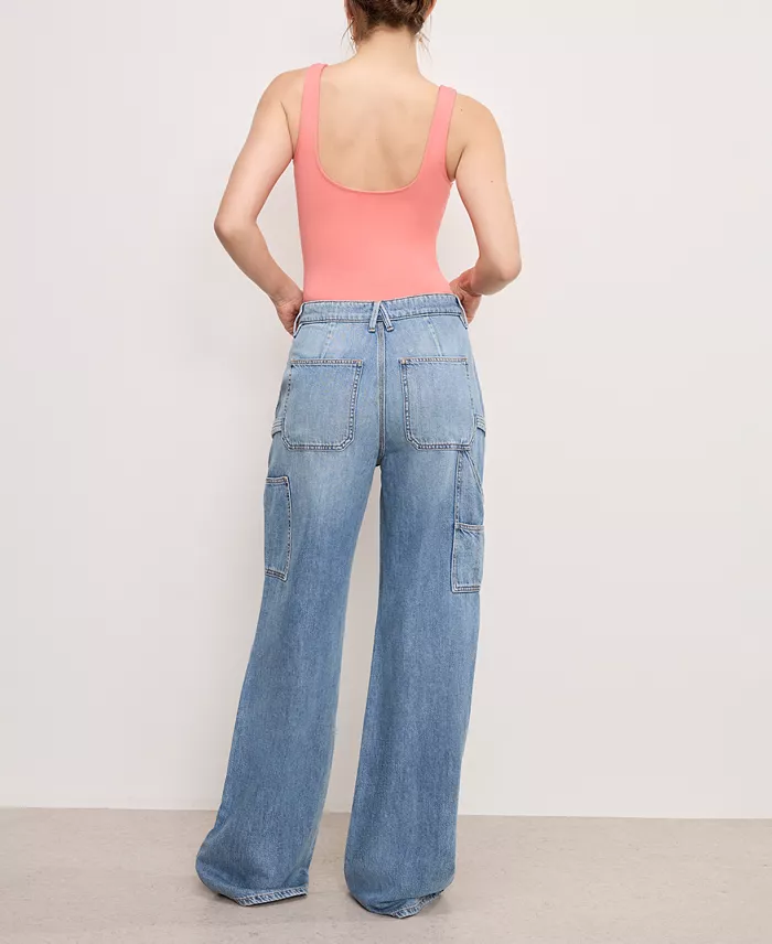 Good American Women's Good Standard Ease Carpenter Jeans Women's Fashion Shoes & Accessories