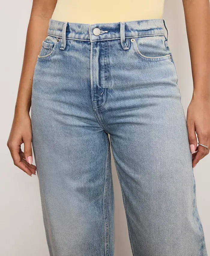 Good American Women's Good Standard Relaxed-Fit Barrel Jeans Women's Fashion Shoes & Accessories