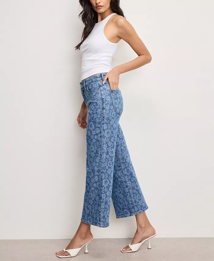 Good American Women's Good Waist Cropped Palazzo Jeans Women's Fashion Shoes & Accessories
