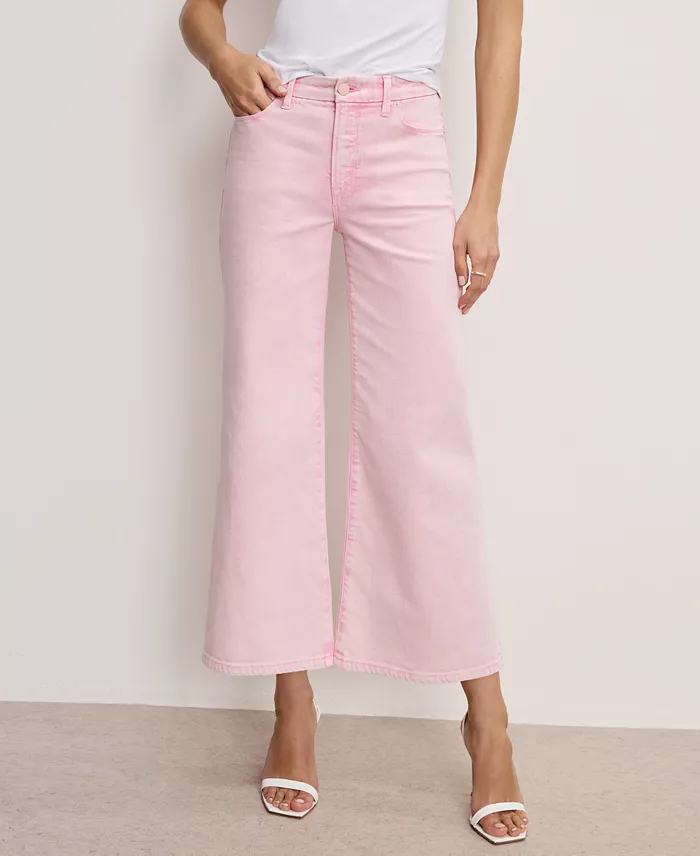 Good American Women's Good Waist Palazzo Cropped Jeans Women's Fashion Shoes & Accessories