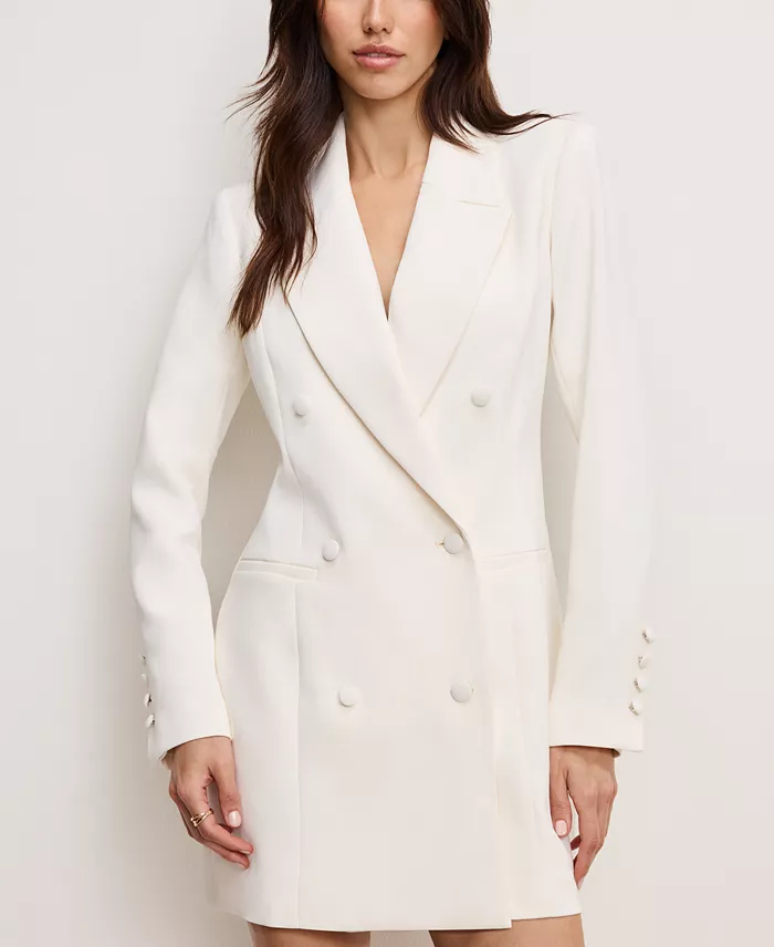 Good American Women's Luxe Suiting Exec Blazer Dress Women's Fashion Shoes & Accessories