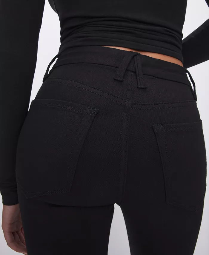 Good American Women's Never Fades Good Legs High-Rise Straight-Leg Jeans Women's Fashion Shoes & Accessories