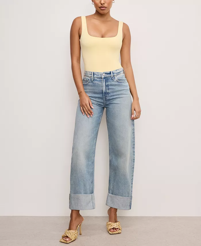 Good American Women's Scuba Modern Tank Bodysuit Women's Fashion Shoes & Accessories