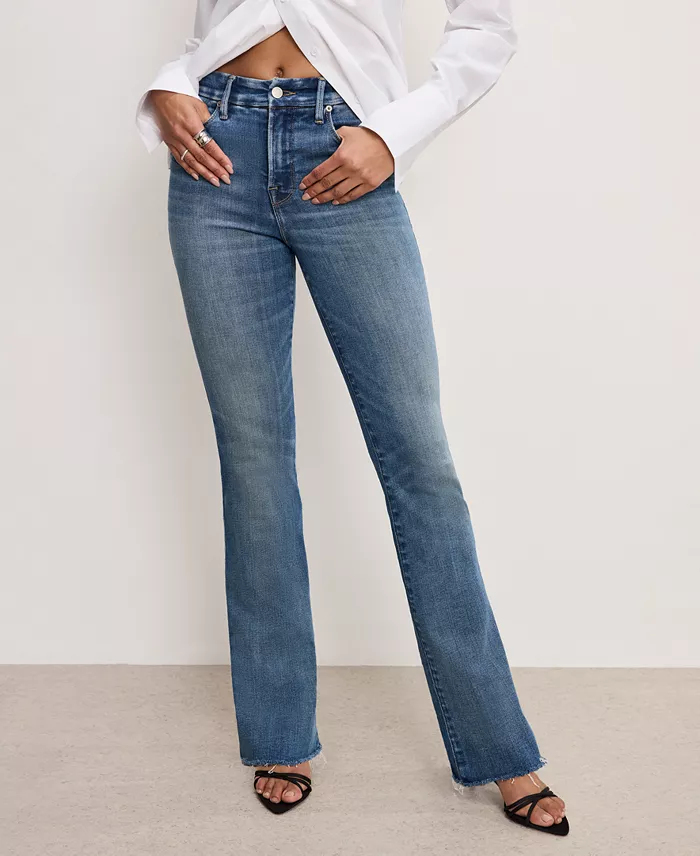 Good American Women's Soft Tech Good Bootcut Jeans Women's Fashion Shoes & Accessories