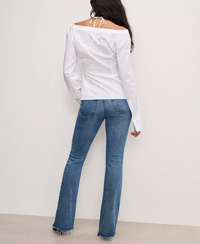 Good American Women's Soft Tech Good Bootcut Jeans Women's Fashion Shoes & Accessories