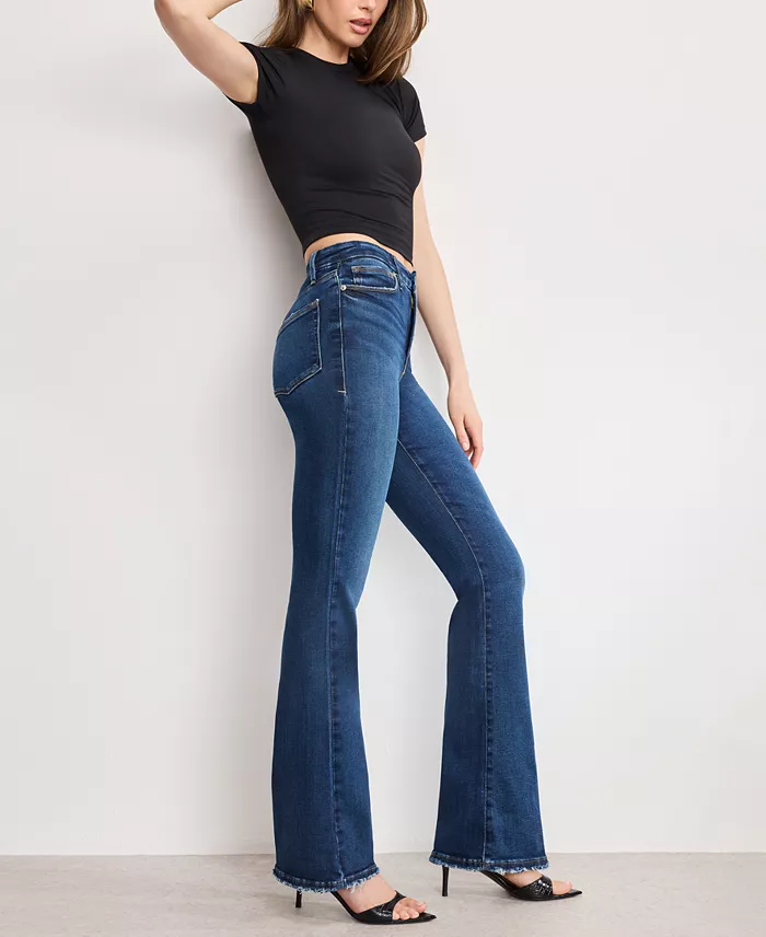 Good American Women's Soft Tech Good Classic Bootcut Jeans Women's Fashion Shoes & Accessories