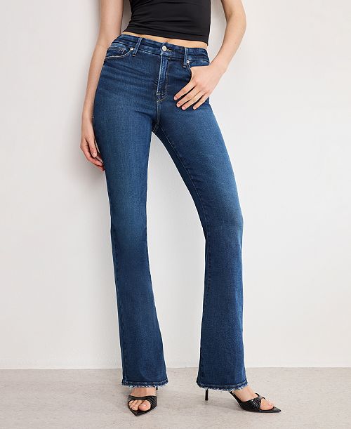 Good American Women's Soft Tech Good Classic Bootcut Jeans Women's Fashion Shoes & Accessories