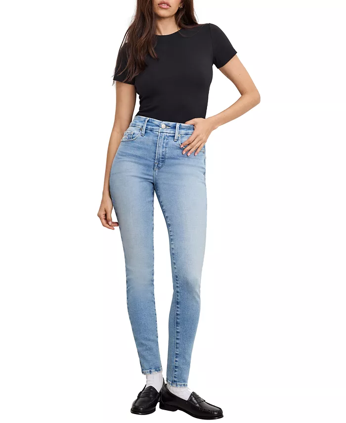 Good American Women's Soft Tech Good Legs Skinny Jeans Women's Fashion Shoes & Accessories