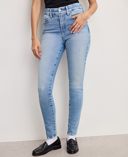 Good American Women's Soft Tech Good Legs Skinny Jeans Women's Fashion Shoes & Accessories