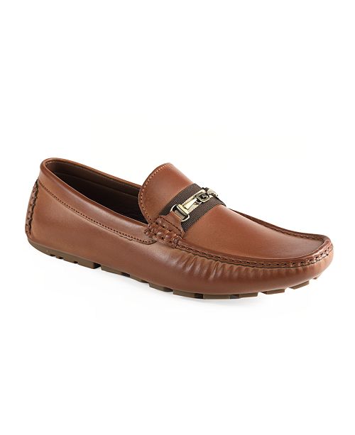 GUESS Men's Aarav Moc Toe Slip On Driving Loafers Men's Shoes