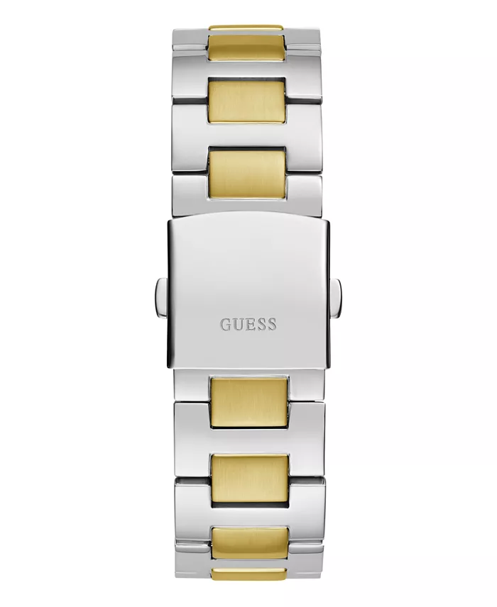 GUESS Men's Analog Two-Tone 100% Steel Watch 44mm Jewelry & Watches