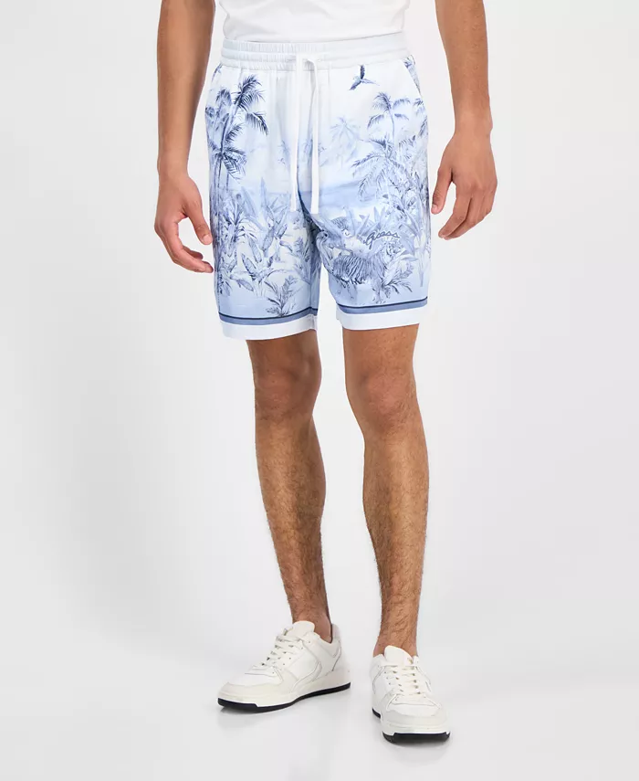 GUESS Men's Charm Big Cat 7-1/2" Shorts Men's Fashion & Accessories