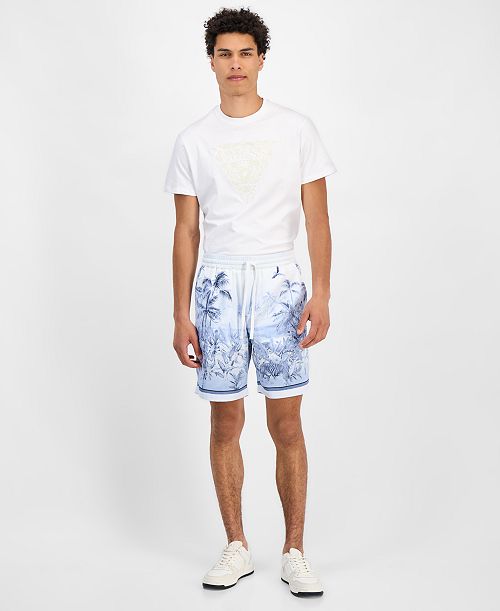 GUESS Men's Charm Big Cat 7-1/2" Shorts Men's Fashion & Accessories