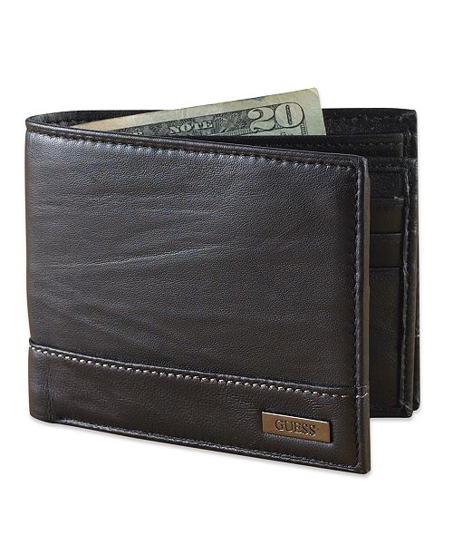 GUESS Men's Leather Bifold Wallet Men's Fashion & Accessories