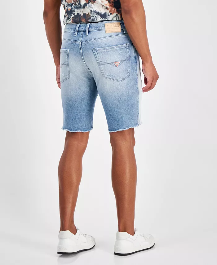 GUESS Men's Logan Slim-Fit Destroyed Denim Shorts Men's Fashion & Accessories