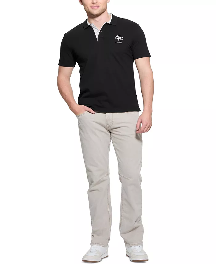 GUESS Men's Lyle Slim-Fit Short Sleeve Polo Shirt Men's Fashion & Accessories