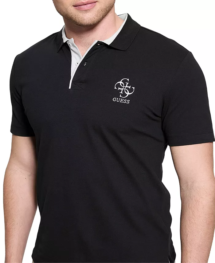GUESS Men's Lyle Slim-Fit Short Sleeve Polo Shirt Men's Fashion & Accessories
