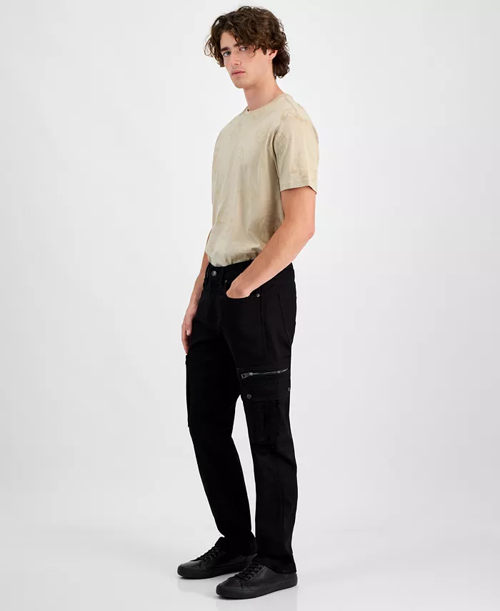 GUESS Men's Mateo Zip Denim Cargo Pants Men's Fashion & Accessories