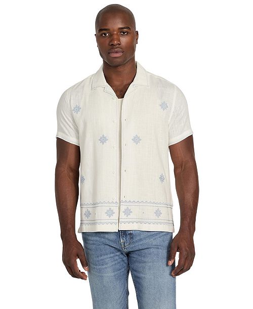 GUESS Men's Mosley Embroidered Shirt Men's Fashion & Accessories