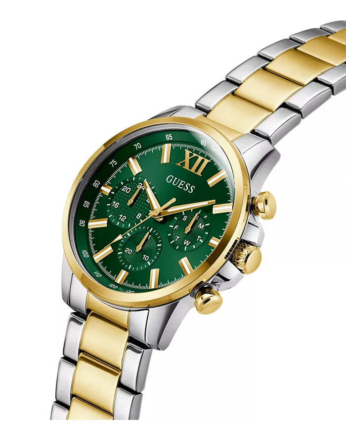 GUESS Men's Multi-Function Two-Tone Stainless Steel Watch 44mm Jewelry & Watches