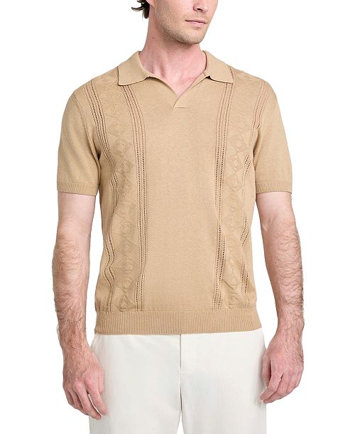 GUESS Men's Relaxed-Fit Bryant Pointelle Shirt Men's Fashion & Accessories