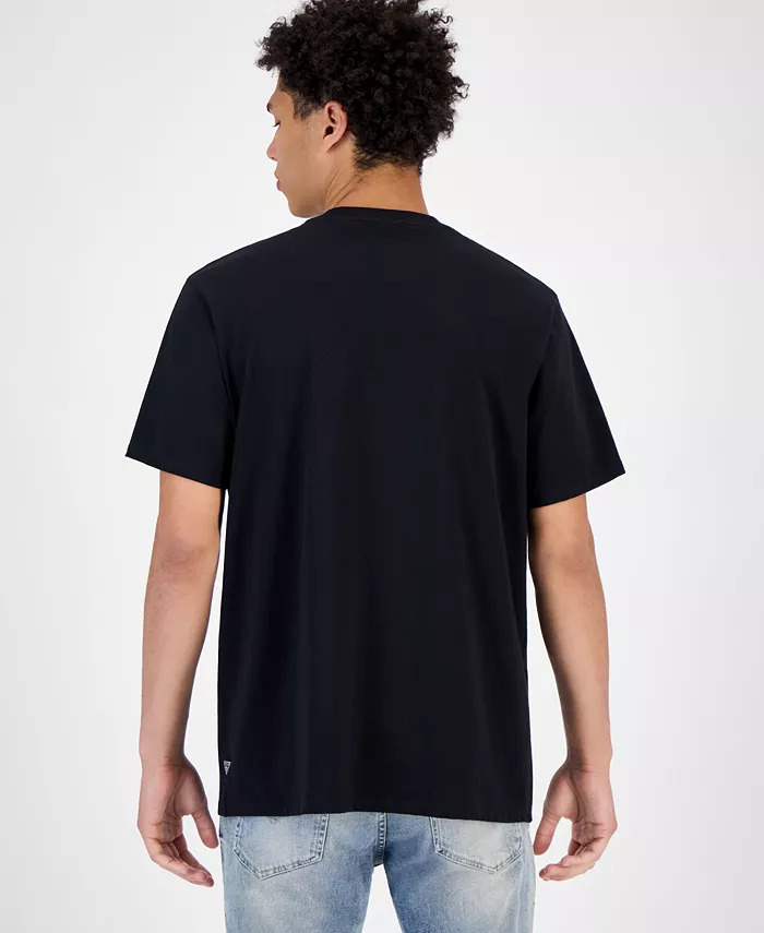 GUESS Men's Short Sleeve Embroidered Logo Crewneck T-Shirt Men's Fashion & Accessories