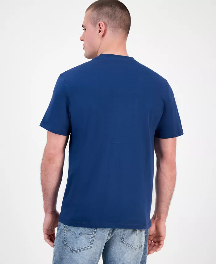 GUESS Men's Short Sleeve Flock Box Crewneck T-Shirt Men's Fashion & Accessories