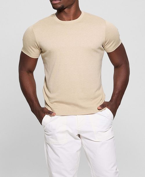 GUESS Men's Short Sleeve Solid Granada Crew Shirt Men's Fashion & Accessories