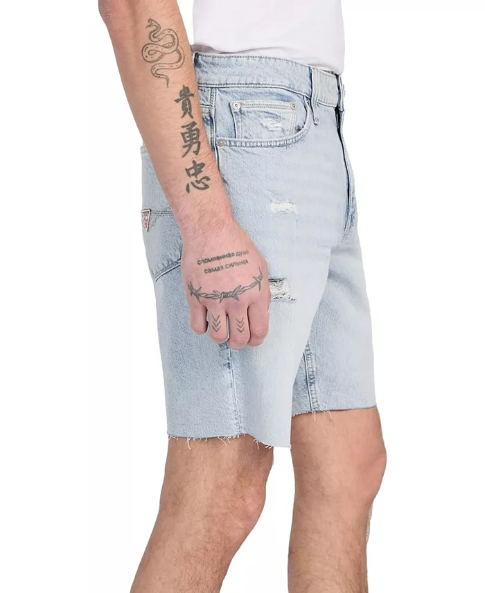 GUESS Men's Wyatt Regular-Fit Stretch Denim Shorts Men's Fashion & Accessories