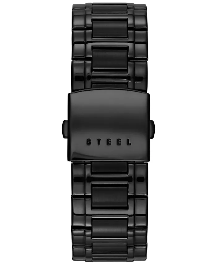 GUESS Watch Men's Diamond Accent Black Ion Plated Stainless Steel Bracelet 41x37mm U12557G1 Jewelry & Watches