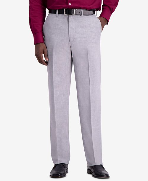 Haggar JMH Men's 4-Way Stretch Classic Fit Flat Front Dress Pant Men's Fashion & Accessories