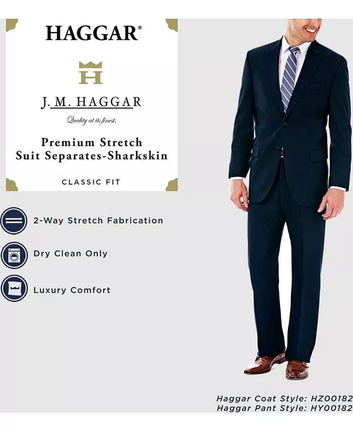 Haggar JMH Men's Premium Stretch Classic Fit Suit Separate Men's Fashion & Accessories