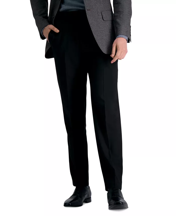 Haggar Men’s Premium Comfort Straight-Fit 4-Way Stretch Wrinkle-Free Flat-Front Dress Pants Men's Fashion & Accessories