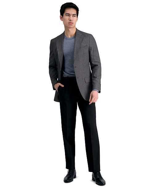 Haggar Men’s Premium Comfort Straight-Fit 4-Way Stretch Wrinkle-Free Flat-Front Dress Pants Men's Fashion & Accessories