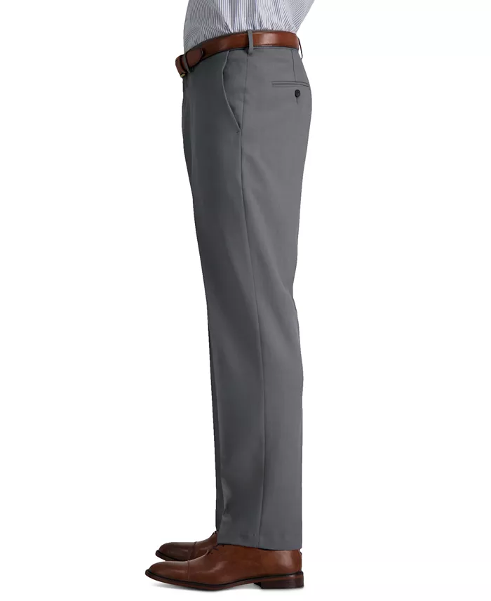 Haggar Men's Premium Comfort Stretch Classic-Fit Solid Flat Front Dress Pants Men's Fashion & Accessories