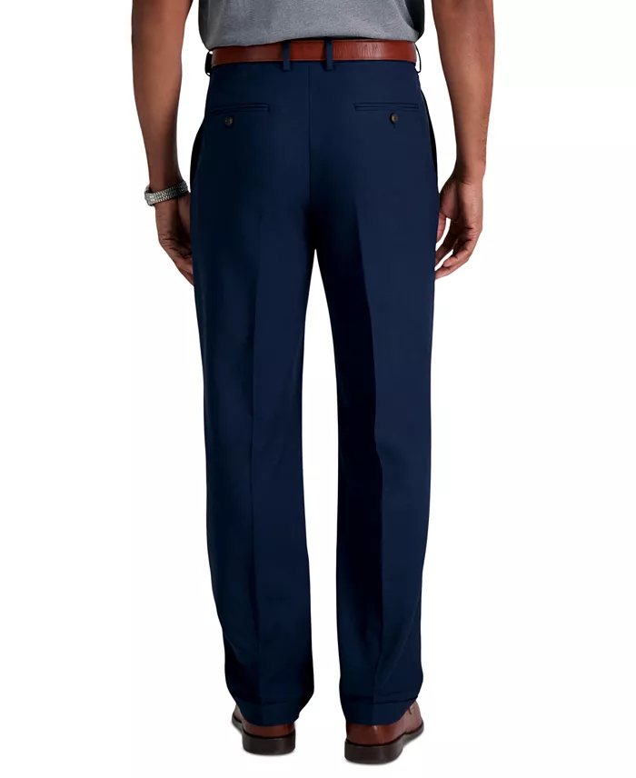 Haggar Men's Premium Comfort Stretch Classic-Fit Solid Pleated Dress Pants Men's Fashion & Accessories