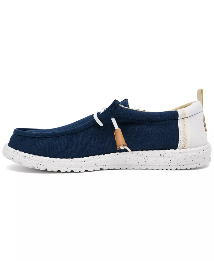 Hey Dude Men's Wally Craft Linen Casual Moccasin Sneakers From Finish Line Brands