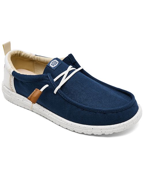 Hey Dude Men's Wally Craft Linen Casual Moccasin Sneakers from Finish Line Brands