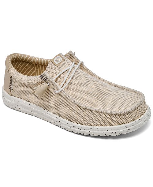 Hey Dude Men's Wally Stretch Slip-On Casual Moccasin Sneakers from Finish Line Brands
