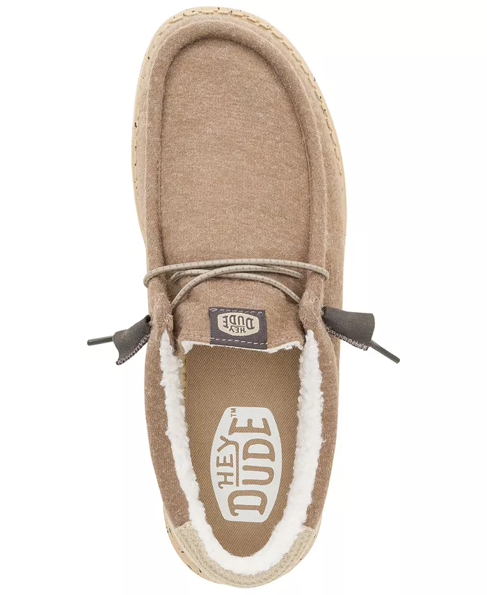 Hey Dude Men's Wally Warmth Knit Casual Moccasin Sneakers From Finish Line Brands